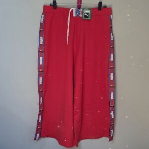 PUMA x AUTHENTIC Jersey Pants with Slit and Logo Line.